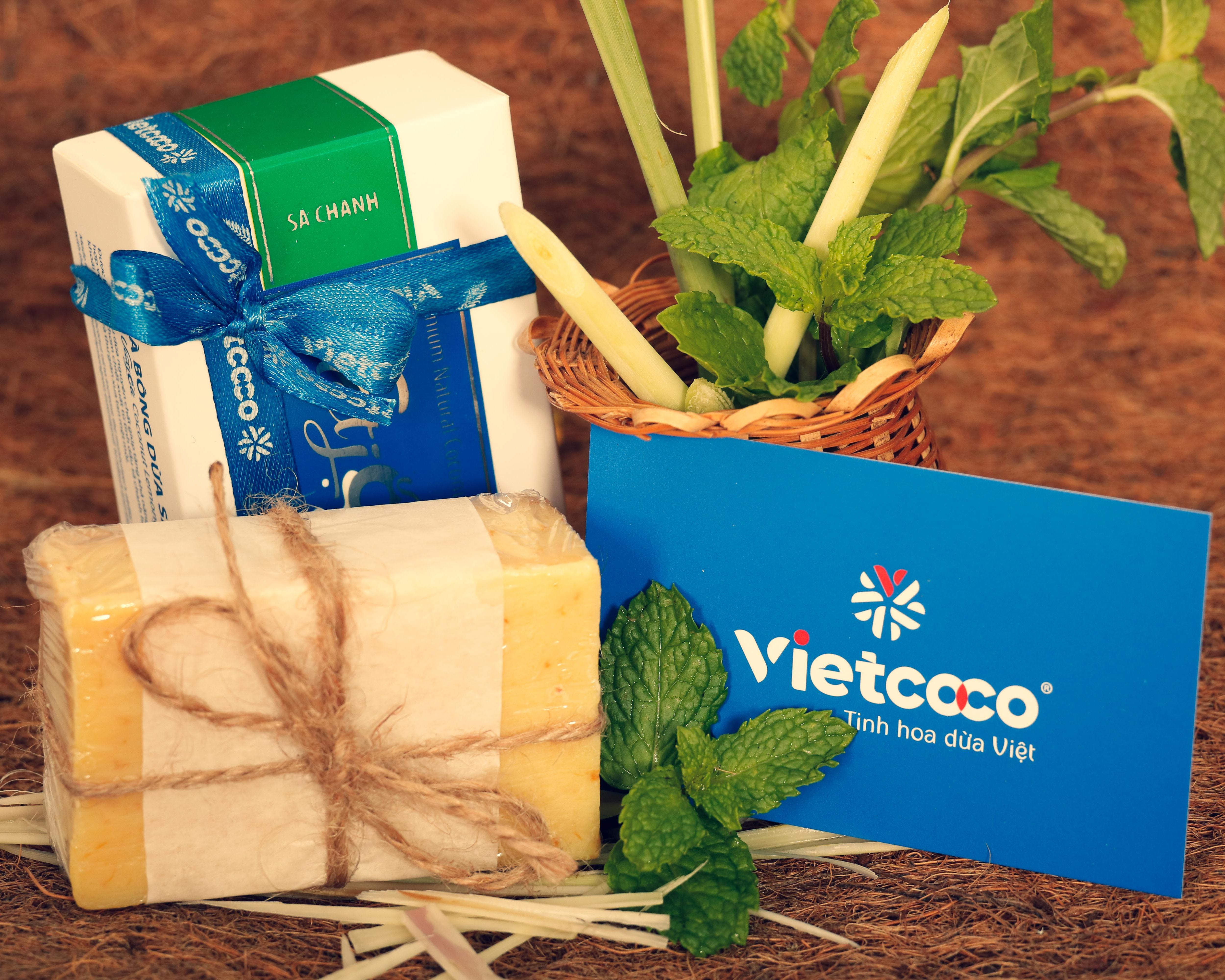 Xà bông dừa Vietcoco hương sả chanh 100g