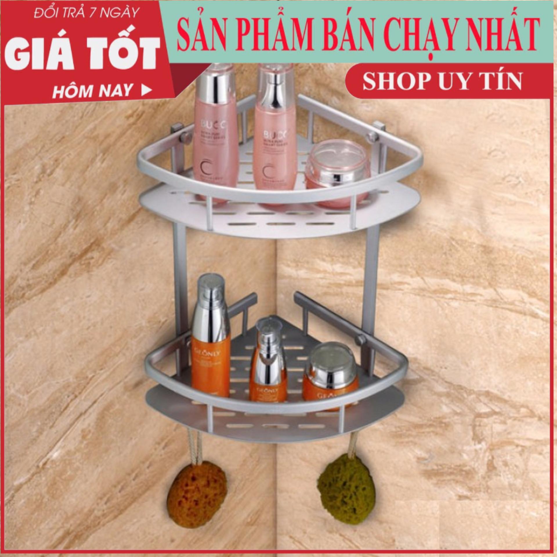 Kệ inox 2 tầng nhà tắm siêu tiện lợi- Kệ nhà bếp 2 tầng tiện ích- Hàng cao cấp - Kệ Nhà Tắm Dính Tường Siêu Chắc 2 Tầng Khung Inox