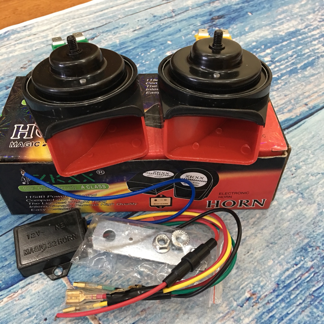 Còi ngân 8 tiếng 12V nghe cực lớn gắn xe máy xe điện - còi ngân 8 tiếng âm thanh to