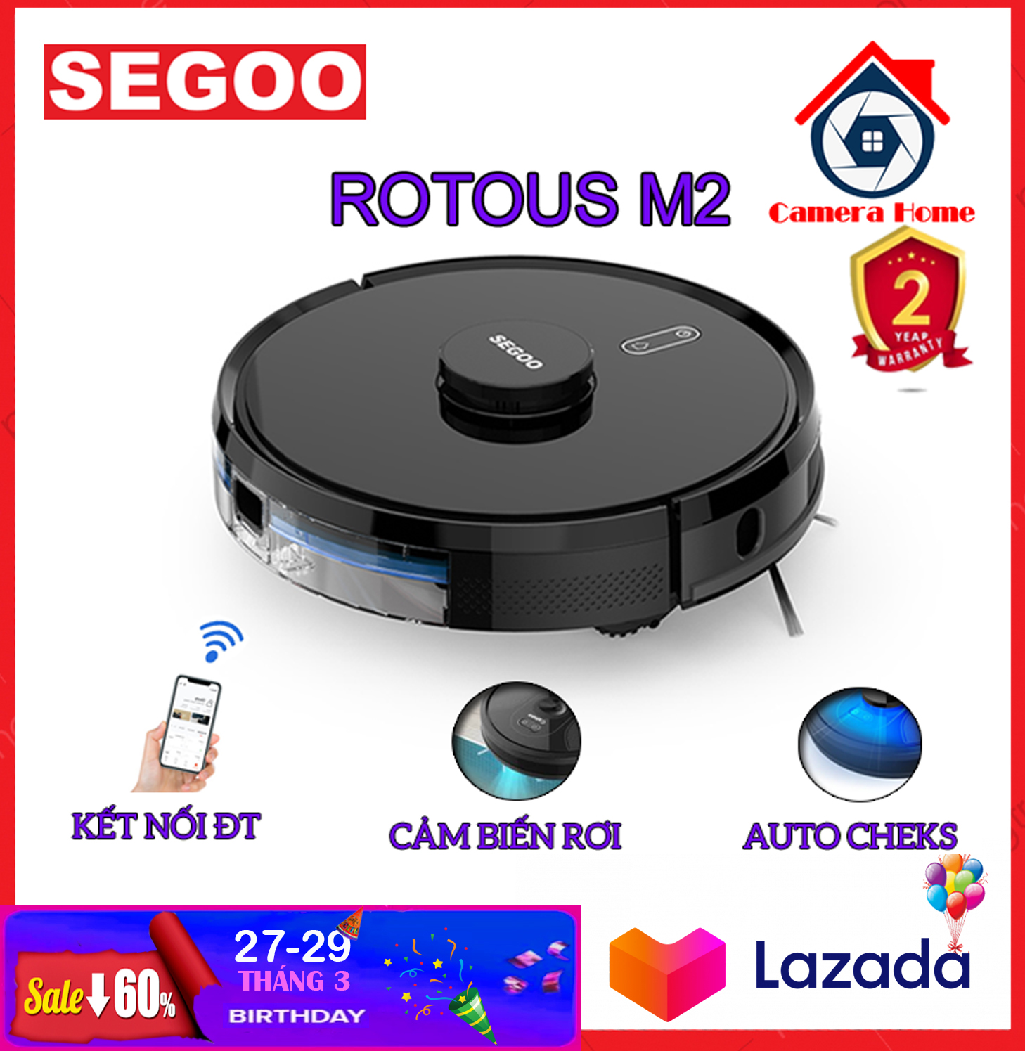 Robot hút bụi segoo rotous m2