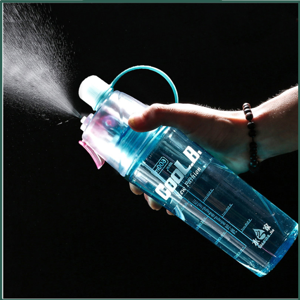 Bình nước thể thao có đầu xịt phun sương thể tích 600ml