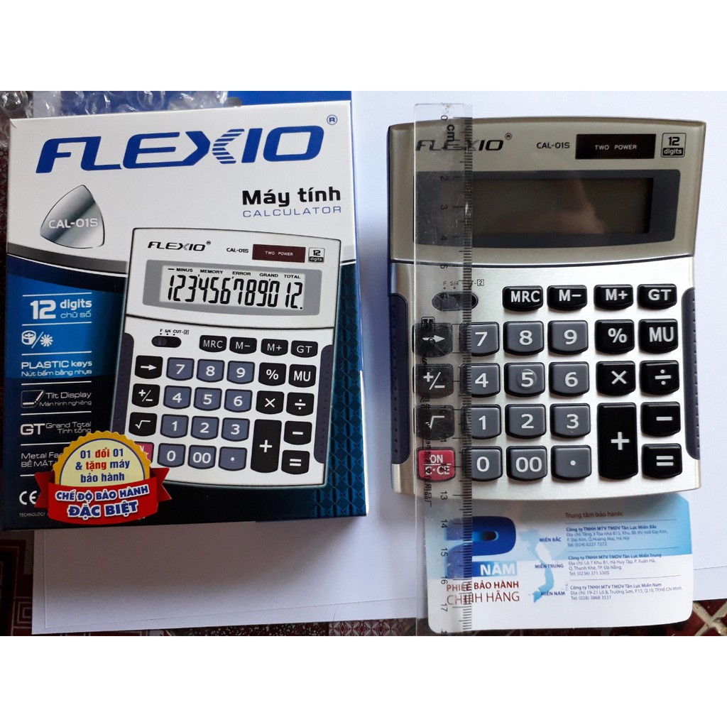 Máy tính để bàn 12 số flexio cal 01s loại nhỏ gọn
