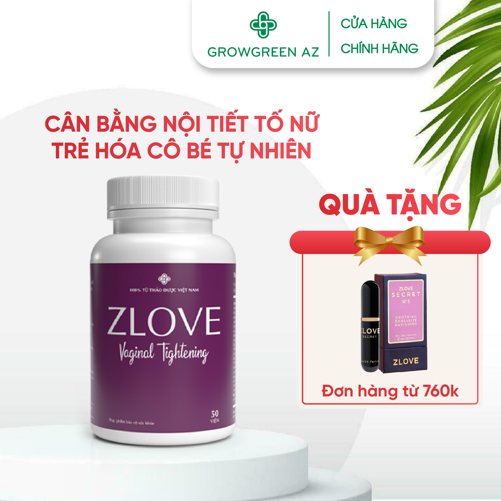 Viên uống Zlove - Hỗ trợ se khít vùng kín, cân bằng nội tiết tố nữ, hết rối loạn kinh nguyệt, tăng cường sinh lý nữ ( Hộp 50 viên)
