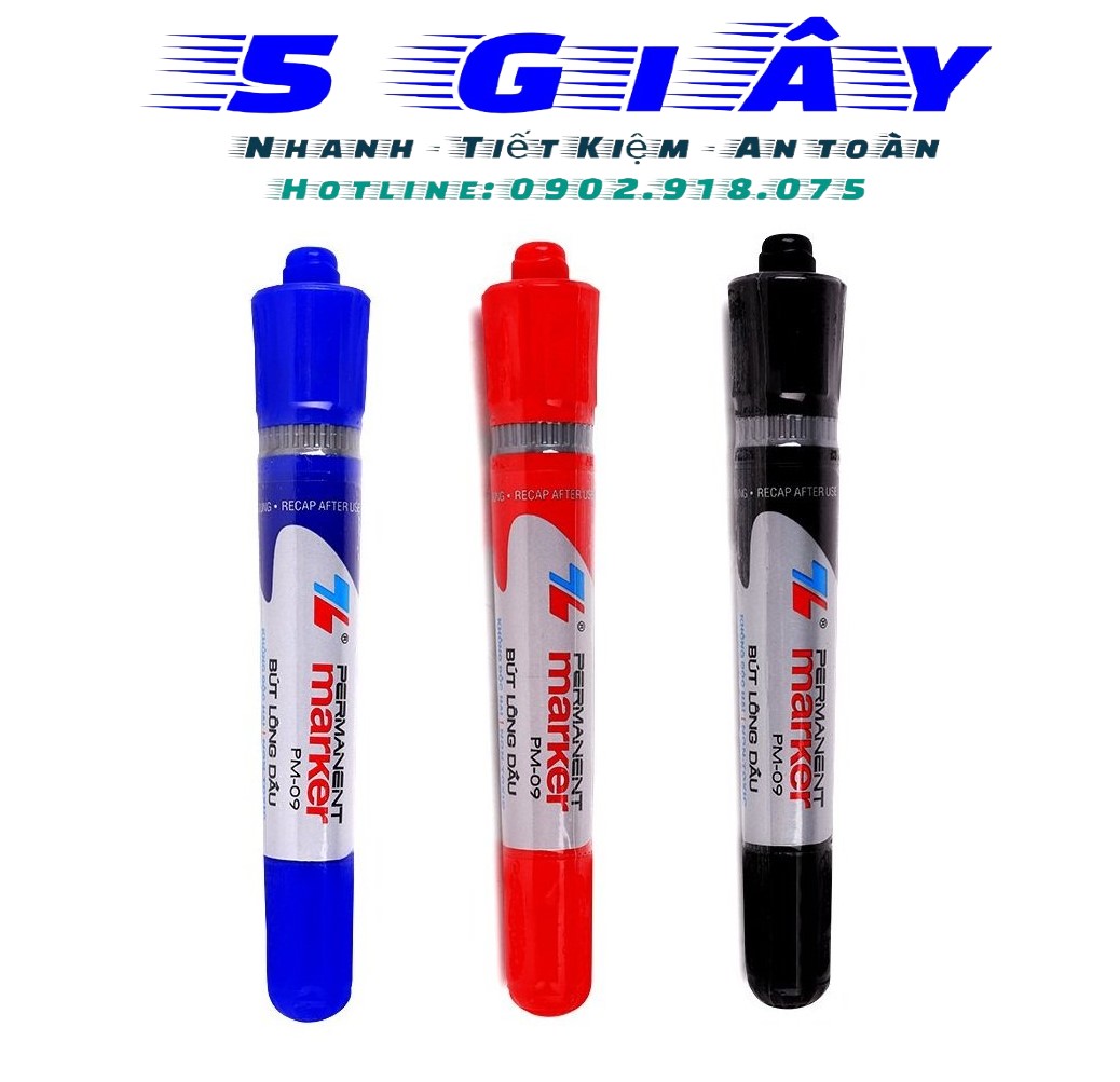 Bút lông dầu 2 đầu 3 màu xanh đỏ đen viết mã sản phẩm đánh dấu không trôi mực