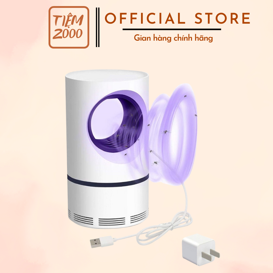 Đèn Bắt Muỗi Hình Trụ, Cắm Cổng USB Thông Minh, Công Nghệ Mới Nhật Bản, Có Đèn Ngủ Led, Tặng Củ Sạc