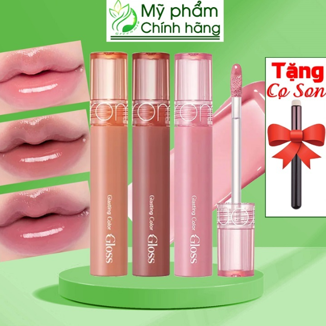 Son Tint Bóng Romand Glasting Color Gloss 4g FULL MÀU Rose Finch Grapy Way Deepen Moor Peony Ballet Nutty Vague