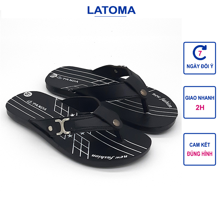 Dép kẹp xỏ ngón nam PU đúc liền quai chống trơn thời trang Latoma TA6961 (Nhiều màu)
