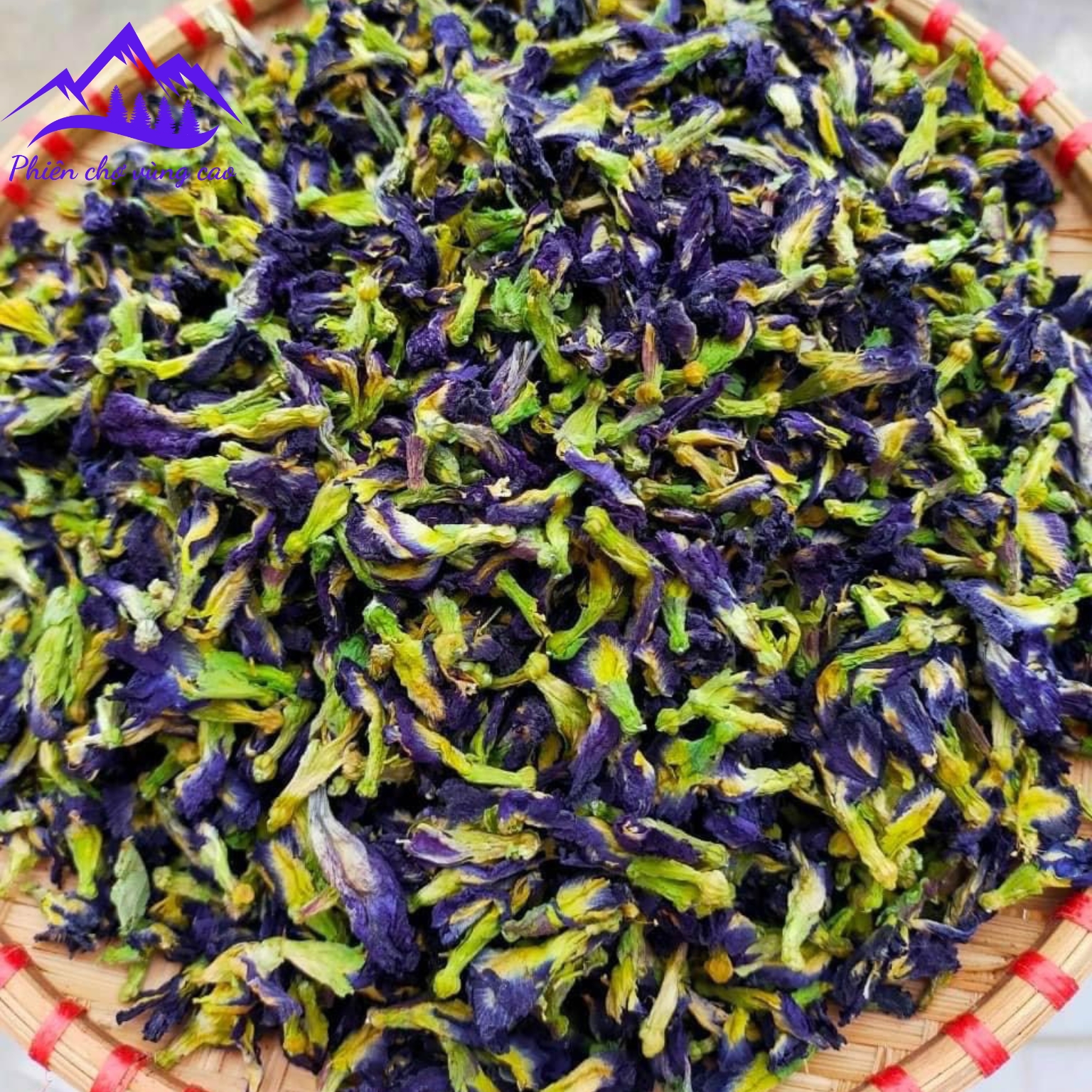 Hoa đậu biếc sấy khô nguyên bông từ hoa đậu biếc tươi thượng hạng 200g, 500g, 1kg trà hoa đậu biếc, làm mứt dừa, làm bánh, đồ xôi