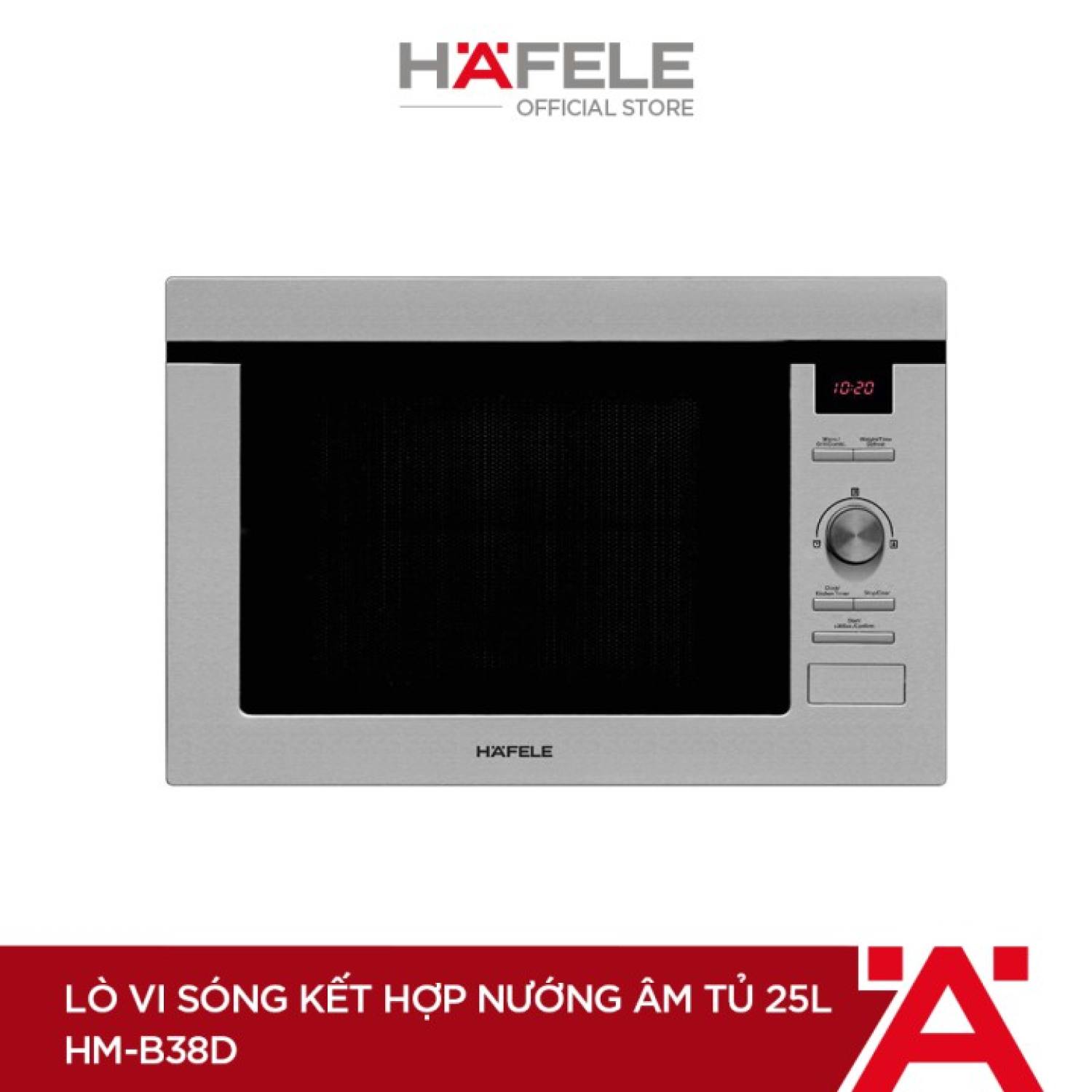 Lò vi sóng kết hợp nướng âm tủ hafele hm-b38d - 538.31.200