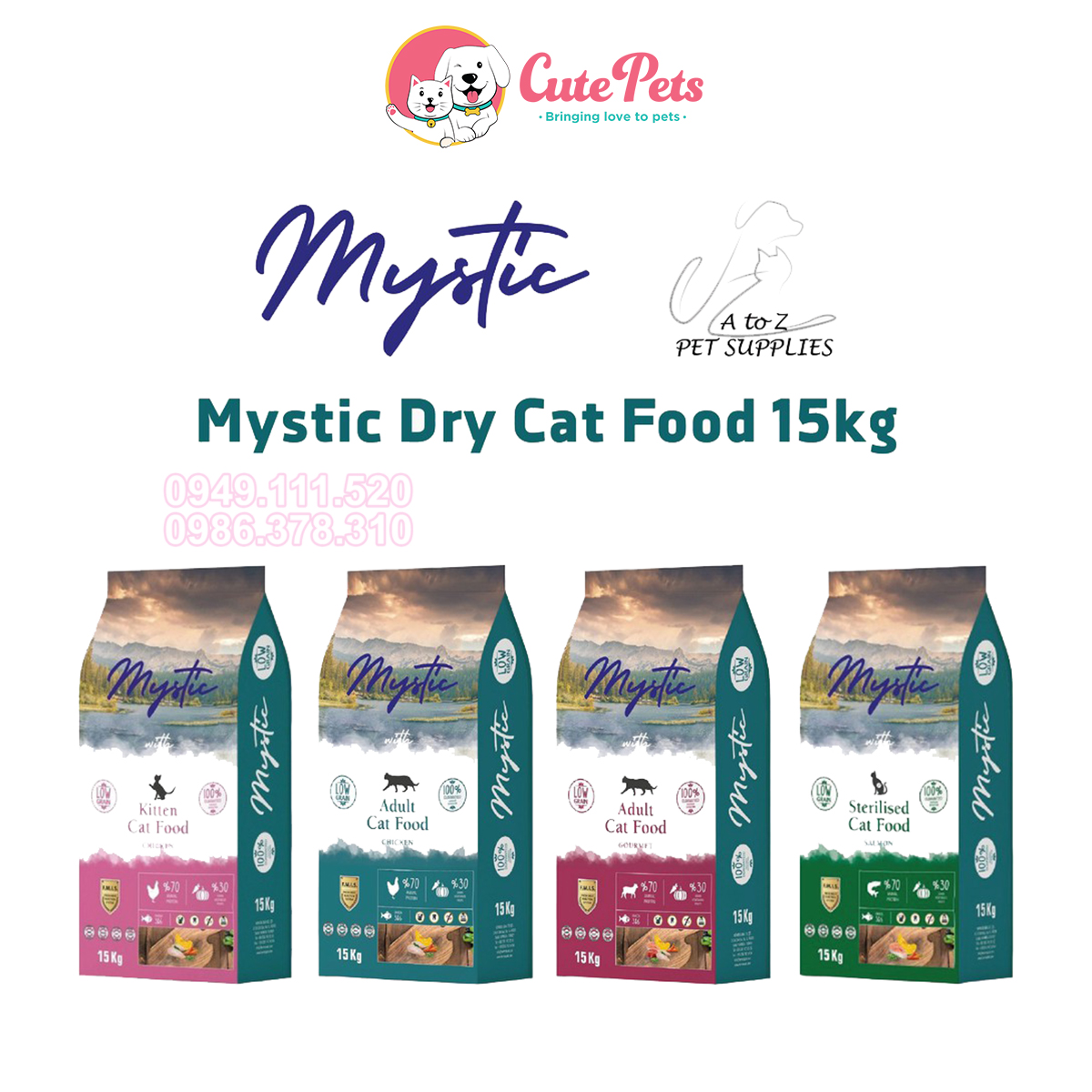 Hạt cho mèo Mystic thức ăn cho mèo nhập Thổ Nhĩ Kỳ - Phụ kiện thú cưng