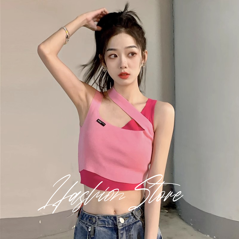 I Fashion Store Áo croptop nữ thiết kế phong cách cá tính và trẻ trung Y2K