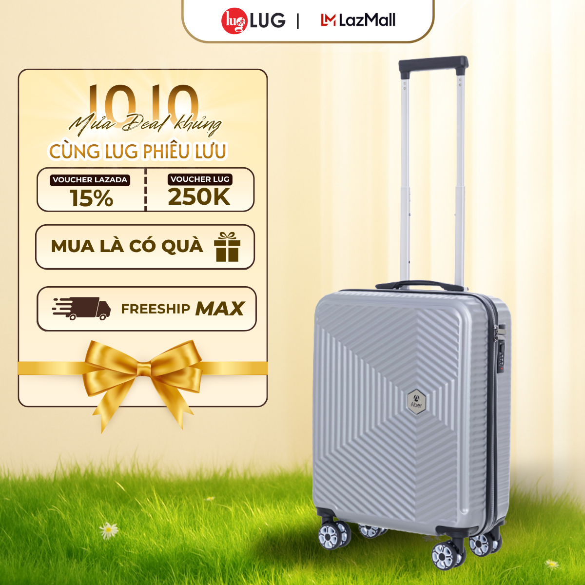 Vali Kéo Du Lịch Veres Thương Hiệu Aber Size 20 Xách Tay AB1195: 09 Màu Thời Trang, Form Vuông Thời Thượng Sức Chứa Đến 10kg