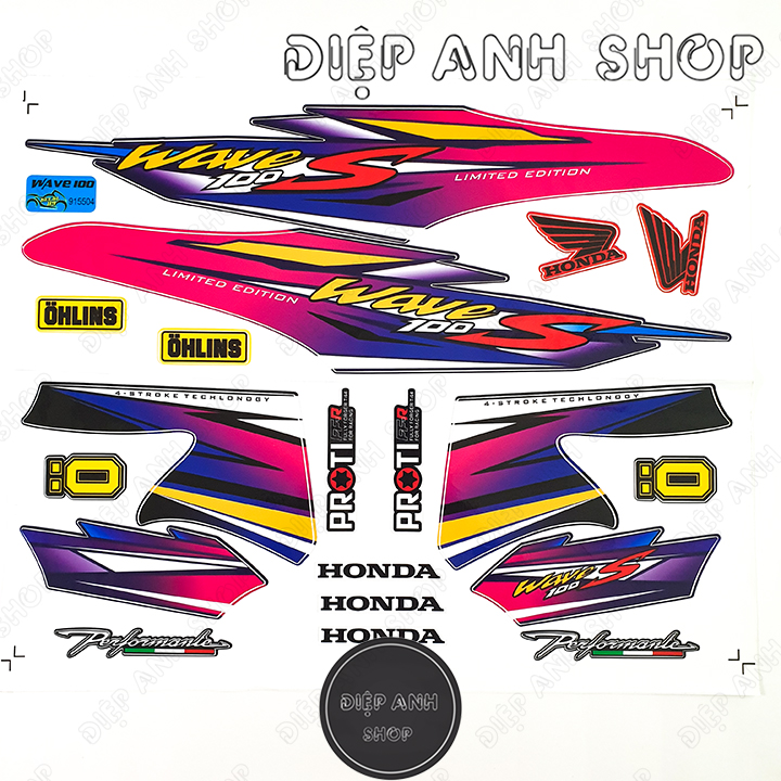 Tem Wave Alpha 100 ( 2006 - 2016) - Tem chế 3 lớp chống nước, chống phai màu