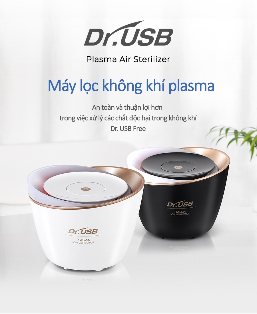Dr.usb Student Virus Corona Antibacterial Anti-bactria Killing virus Plasma Air Sterilizer Virus filter Made in Korea Máy lọc không khí plasma Hàn Quốc plibe 2021 NEW