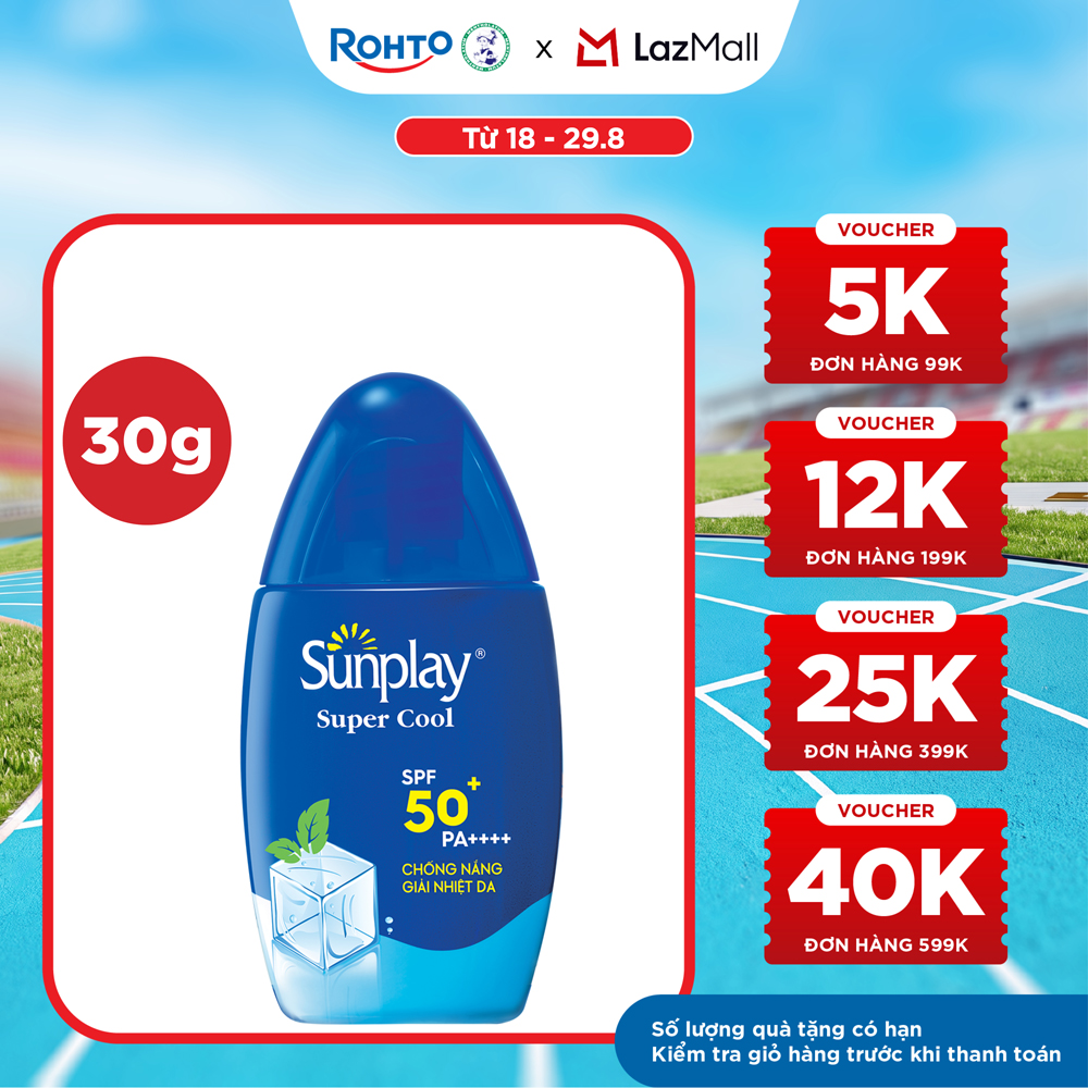 Kem chống nắng Sunplay mát lạnh giải nhiệt dạng sữa Sunplay Super Cool SPF 50, PA++++ 30g