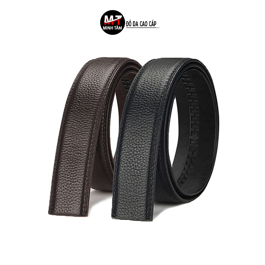 [HCM]Thắt Lưng Nam Minh Tâm Da Bò 3 Lớp May Viền Dùng Cho Khóa Tự Động MT334-53