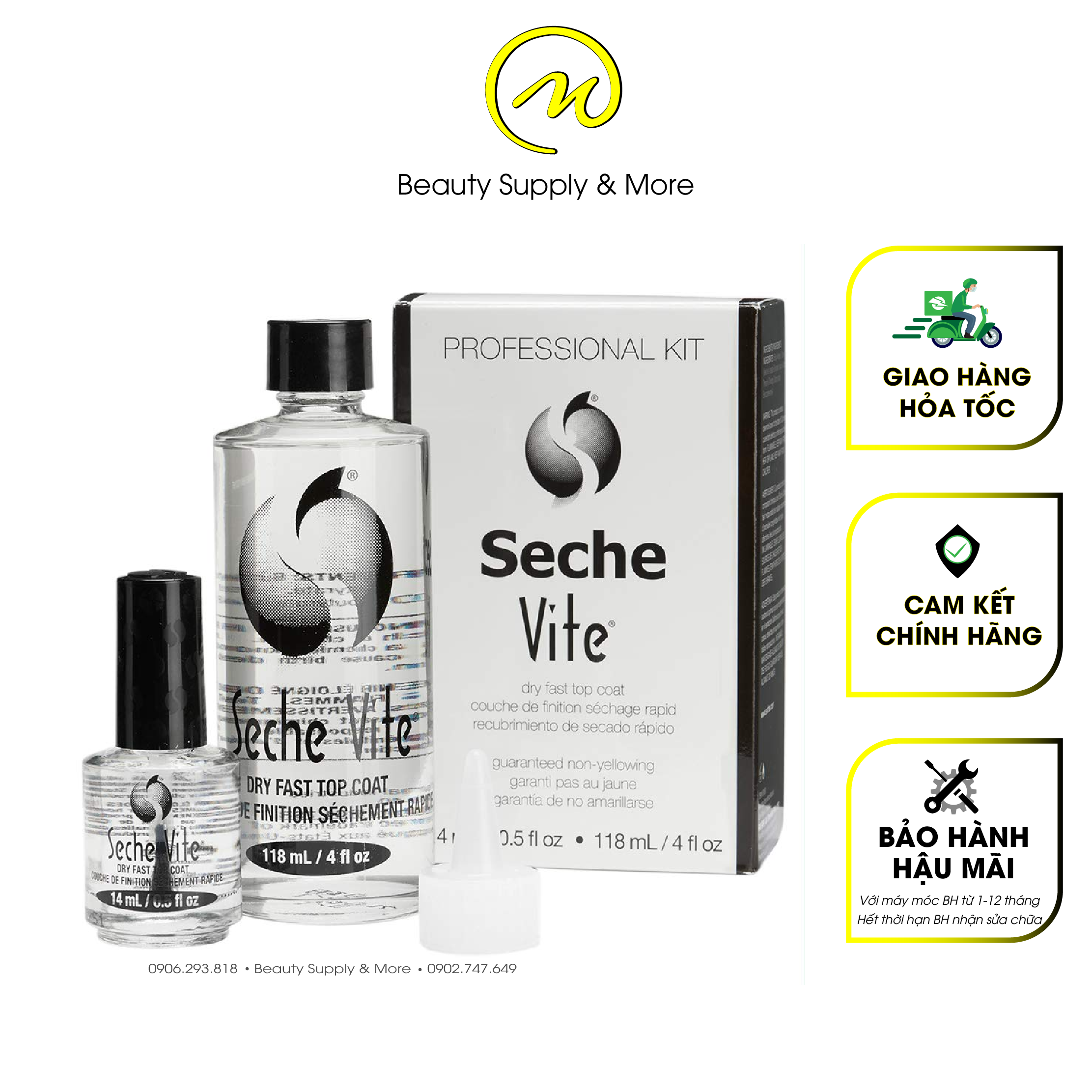 Sơn bóng nhanh khô seche , hàng chuẩn mỹ