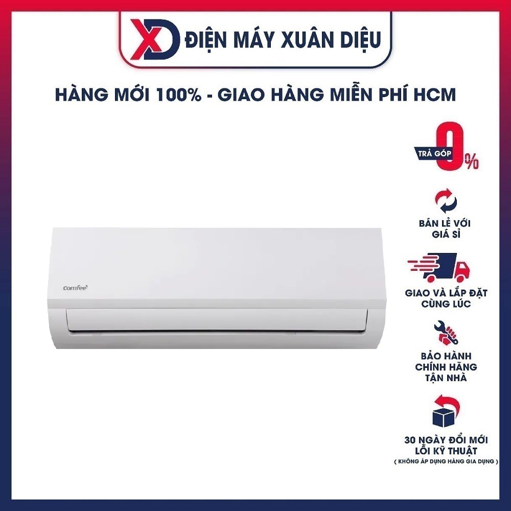 Máy Lạnh Comfee 1.5 Hp CFS-13FWFF-V - Tự động khởi động lại sau khi mất điện Al Cool - Điều khiển bằng giọng nói