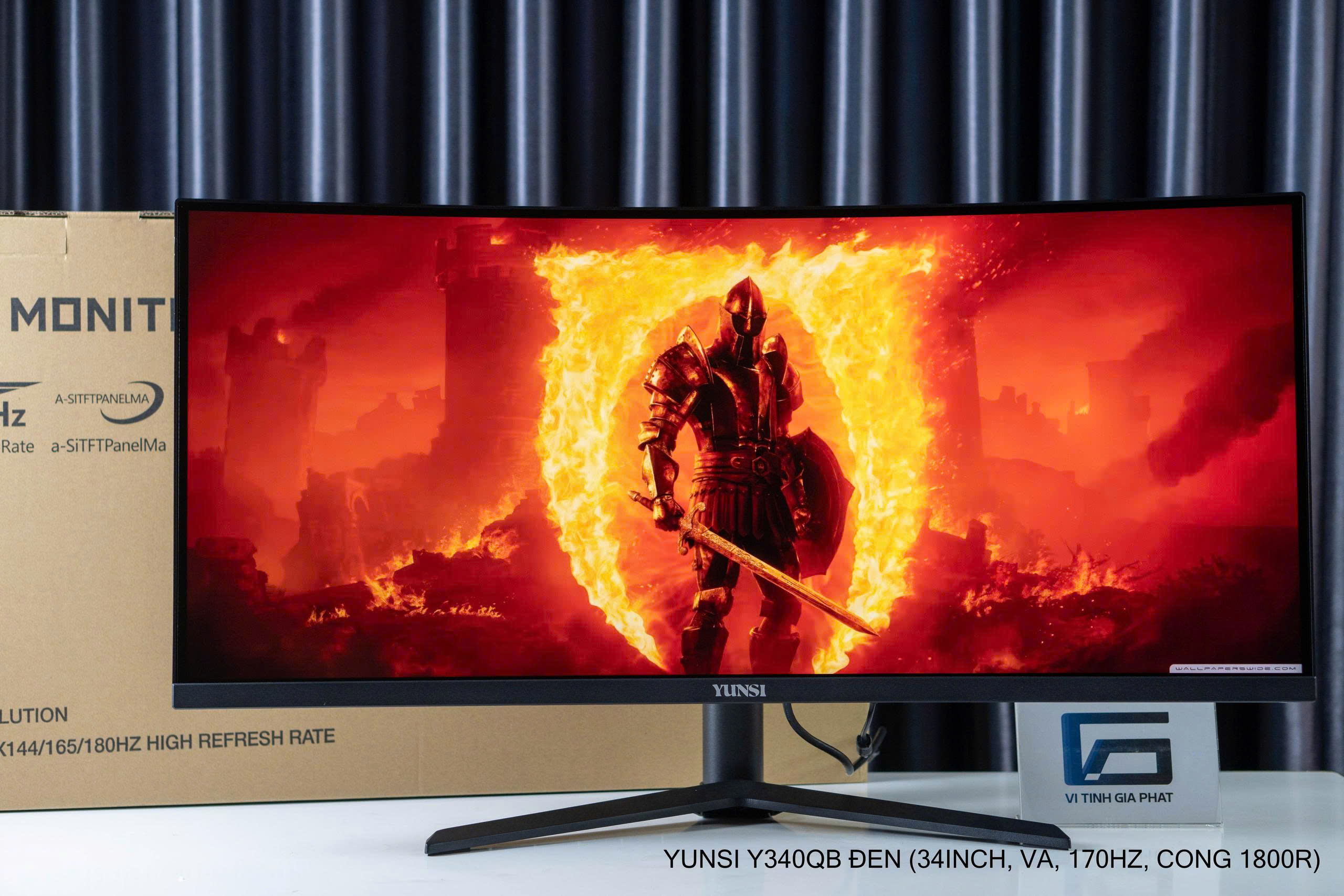 Màn Hình 34inch 4K Yunsi Y340QB (240Hz, 3440x1440, 1ms, DP+HDMI, có thể nâng hạ) chính hãng bảo hành