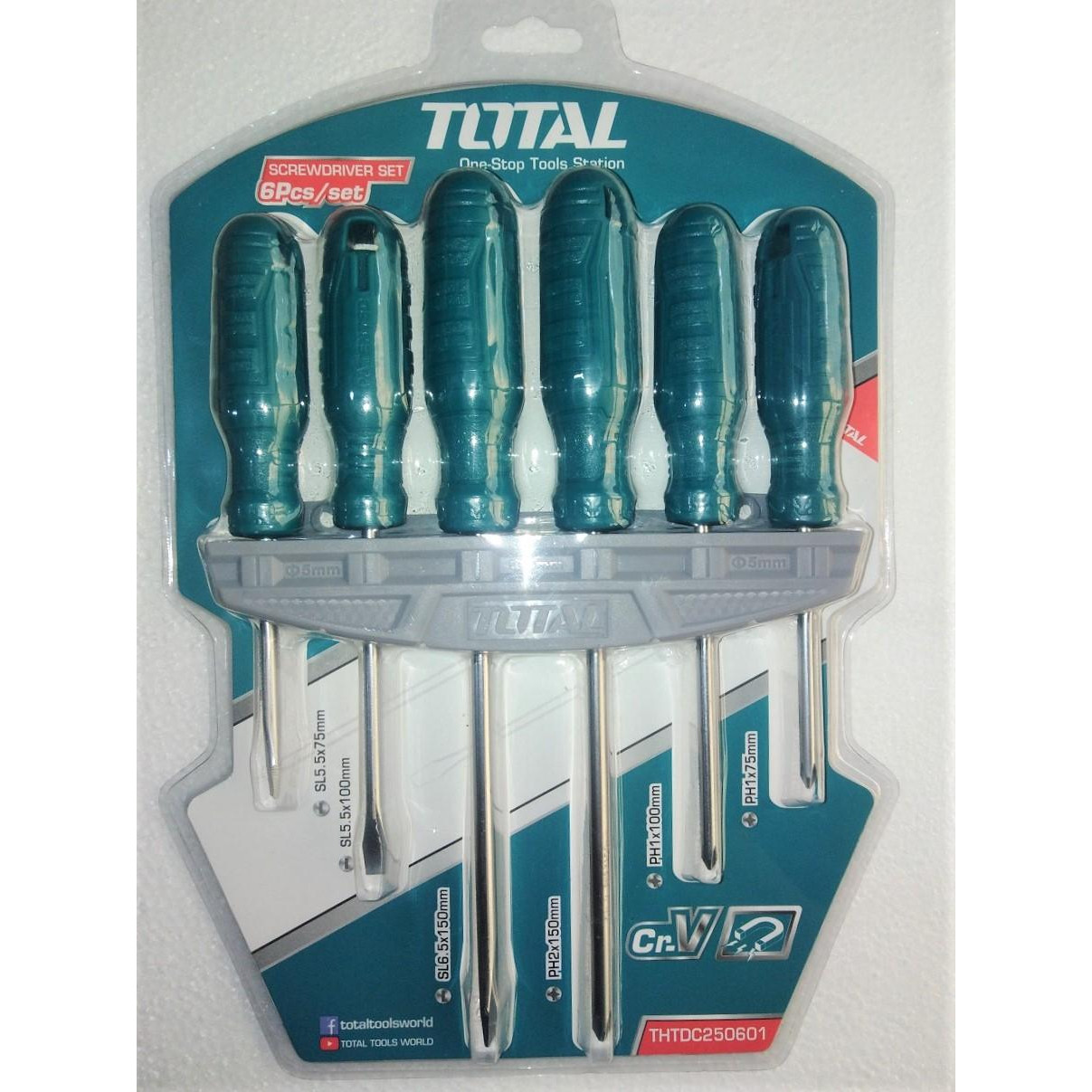 Bộ 6 tua vít dẹp và bake total thtdc250601