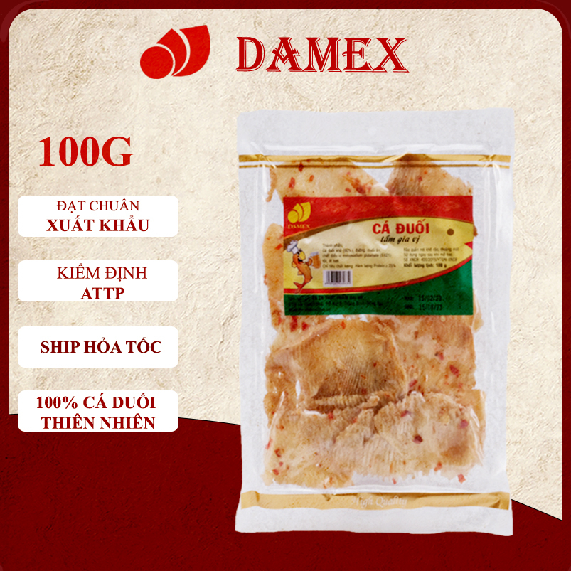 Khô cá đuối nướng tẩm gia vị ăn liền damex 100g cá đuối nướng khô thơm ngon dễ ăn