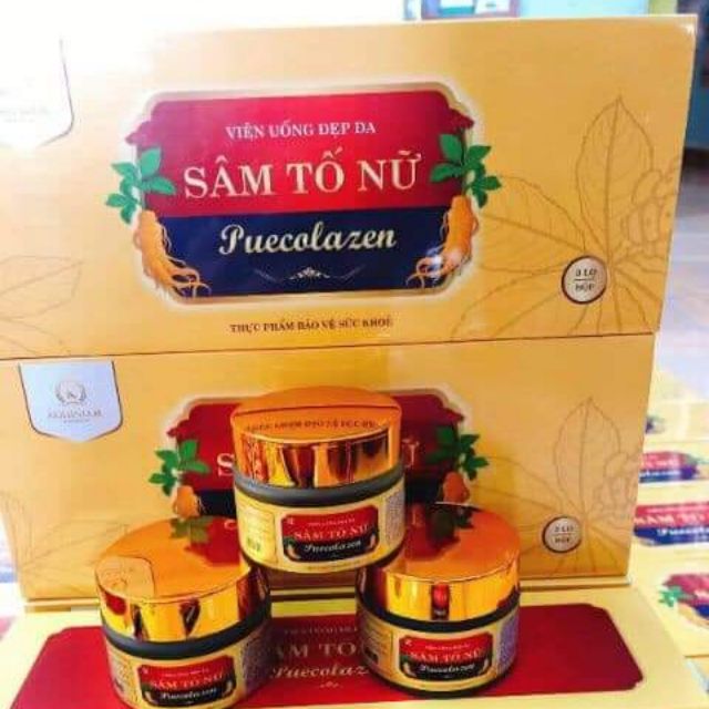 Combo 05 hộp Sâm Tố Nữ puecolazen ( hộp có 3 lọ nhỏ)