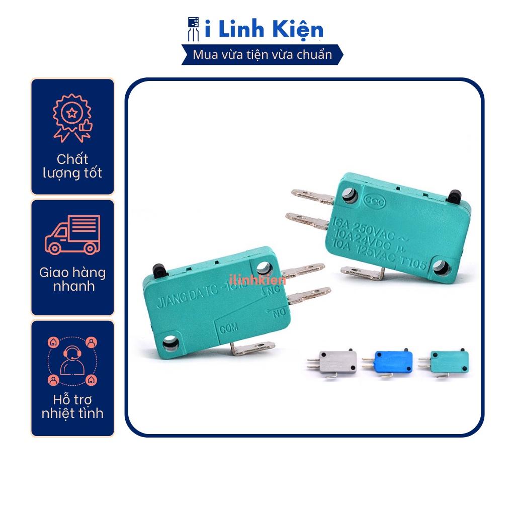 Công tắc hành trình , công tắc cửa lò vi sóng , nồi cơm điện 16A 250V màu xanh.
