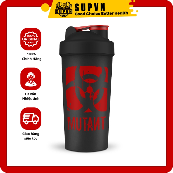 Bình lắc Shaker Mutant - Bình nước tập gym 650ml - Bình BPI chính hãng giá tốt