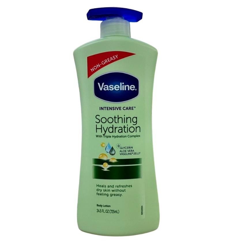 Sữa dưỡng thể chiết xuất Lô hội Vaseline Intensive Care Soothing Hydration Lotion 725ml
