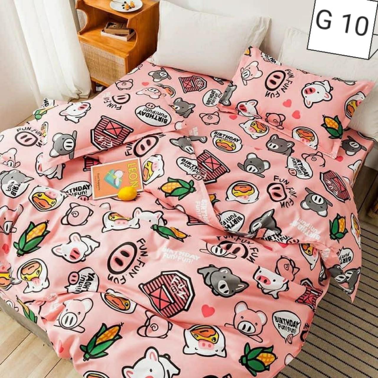 Combo 5 món chăn ga gối cotton hq - g10