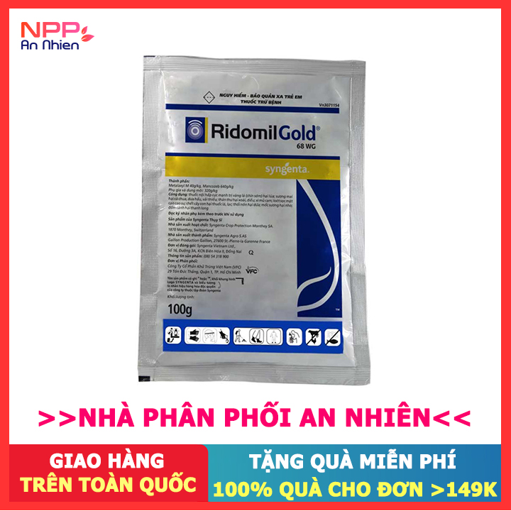 Ridomil gold 68wg tru nấm lưu dẫn mạnh 100gr -