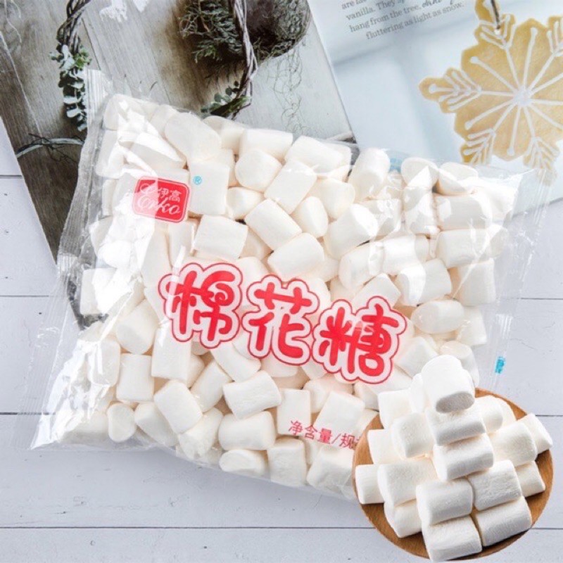 500gr kẹo marshmallow làm kẹo nougat hạt nhỏ nhanh tan
