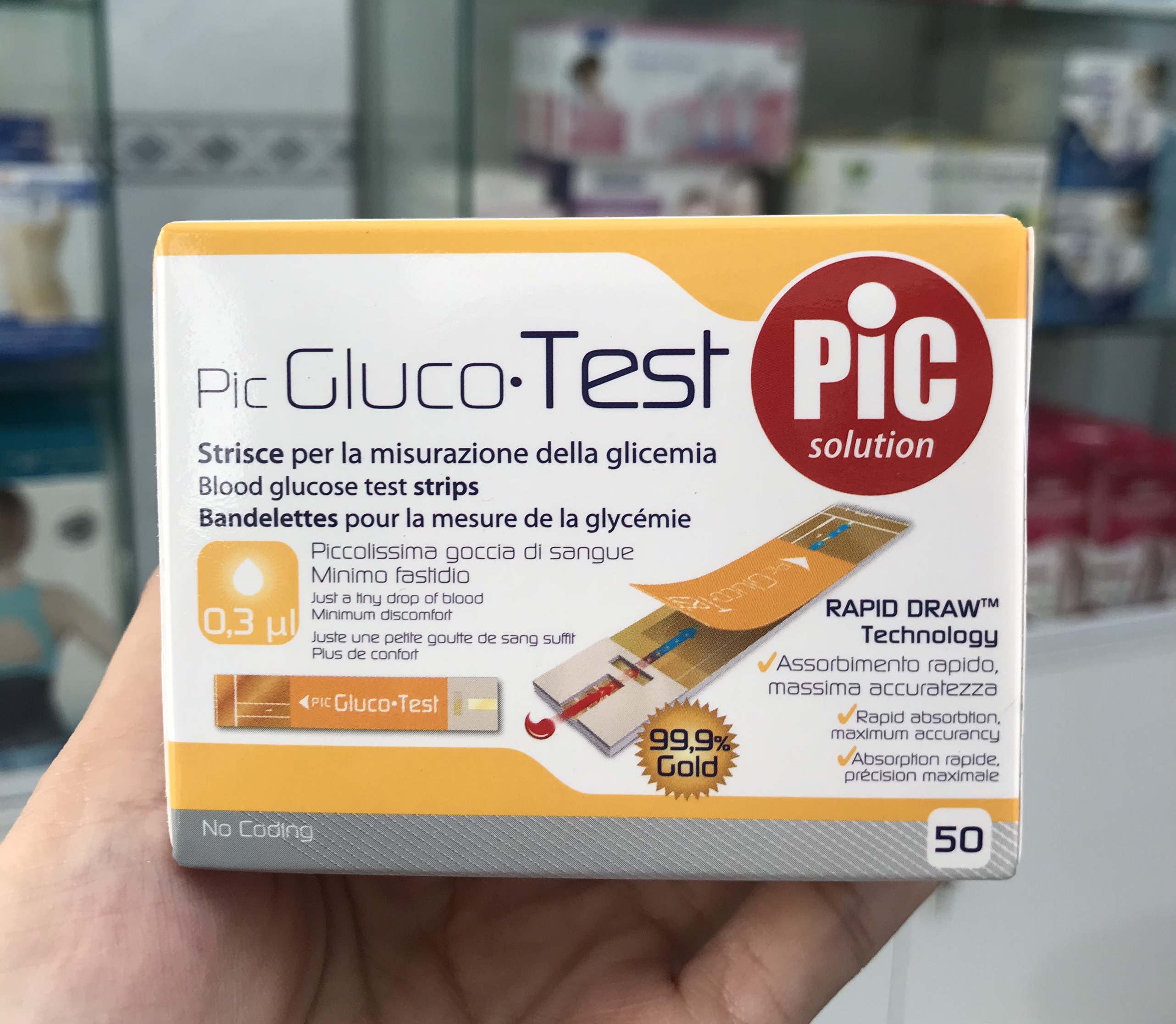 Que thử đường huyết Pic Gluco Test 50 que