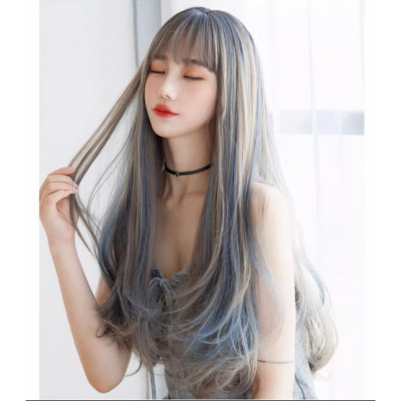 Tóc giả xám line❤freeship 50k❤tóc giả line xanh cao câp-tặng, đây là giải pháp hoàn hảo nếu bạn muốn tạo cho mình phong cách mới mẻ mà không muốn phải nhuộm tóc. Hãy nhanh tay \