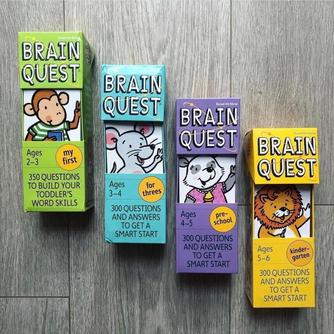 Bộ thẻ học thông minh của mỹ brain quest - độ tuổi nhỏ 2-6y