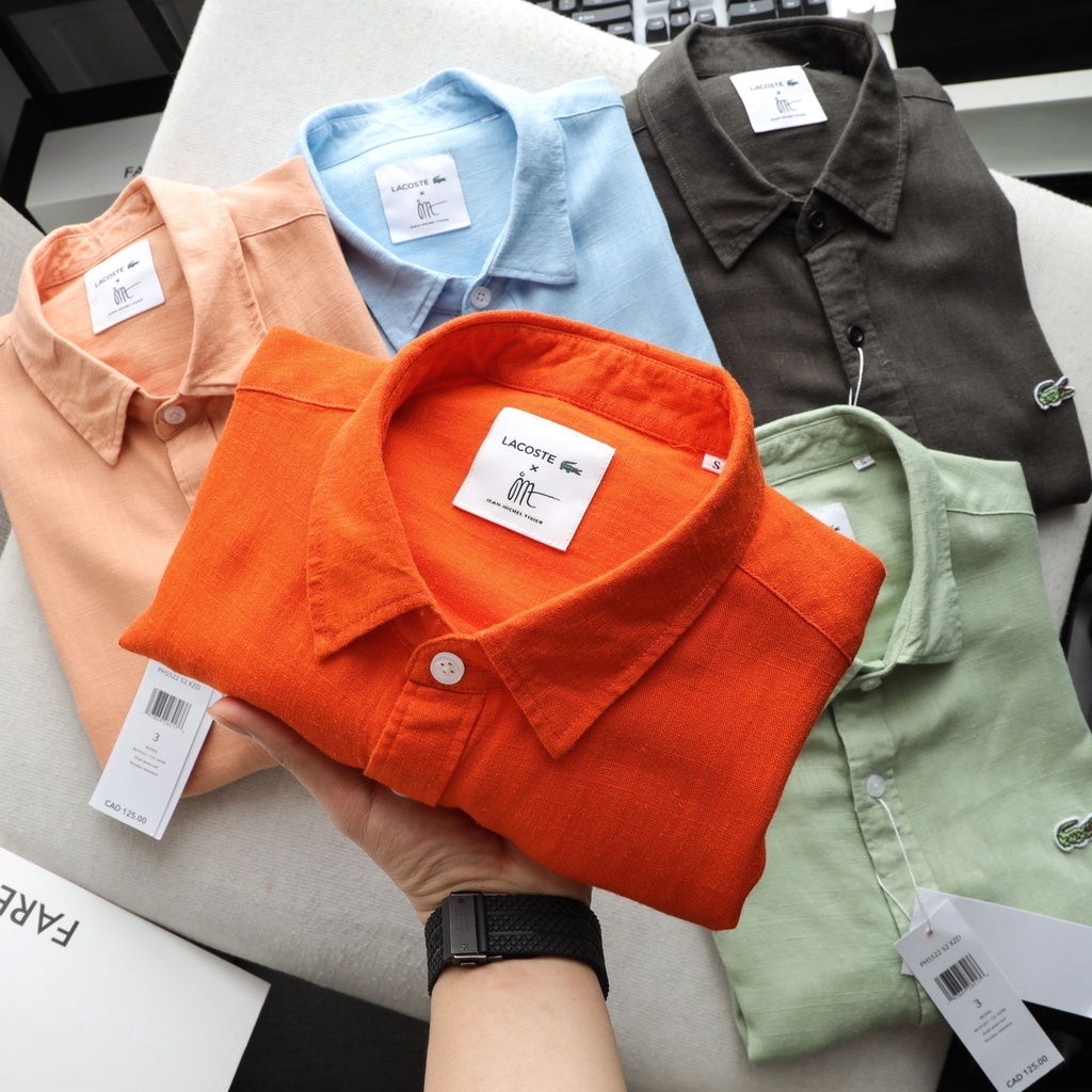 Áo sơ mi tay ngắn nam chất linen xuất xịn - sơ mi nam đũi tay ngắn bigsize - 3bros