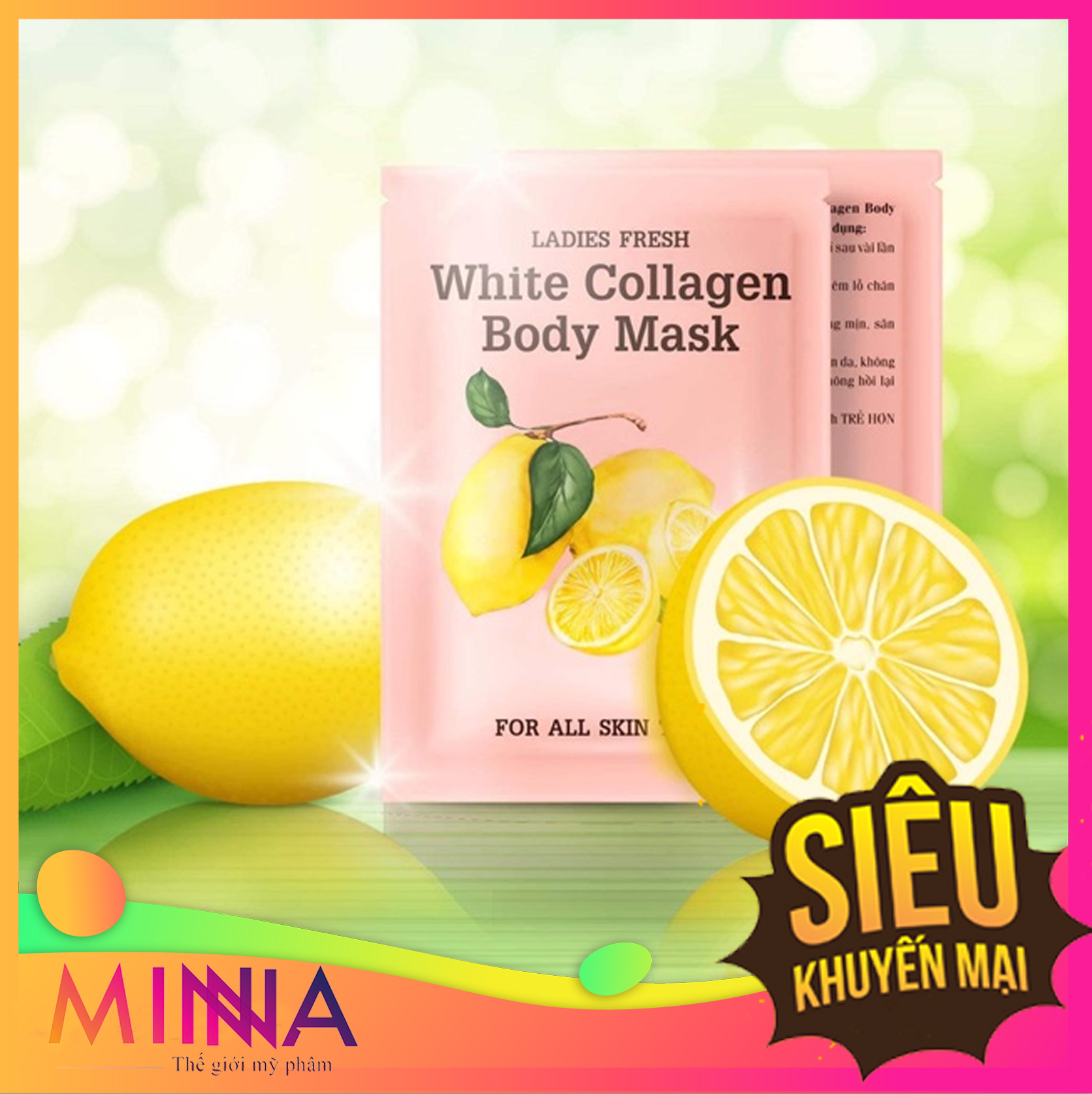 [HCM][ COMBO 3 món] 1 hộp kem body Lemon chanh + 1 hộp ủ trắng chanh (Hàng xịn) hộp 3 gói+ gel tẩy tế bào chết body lemon.