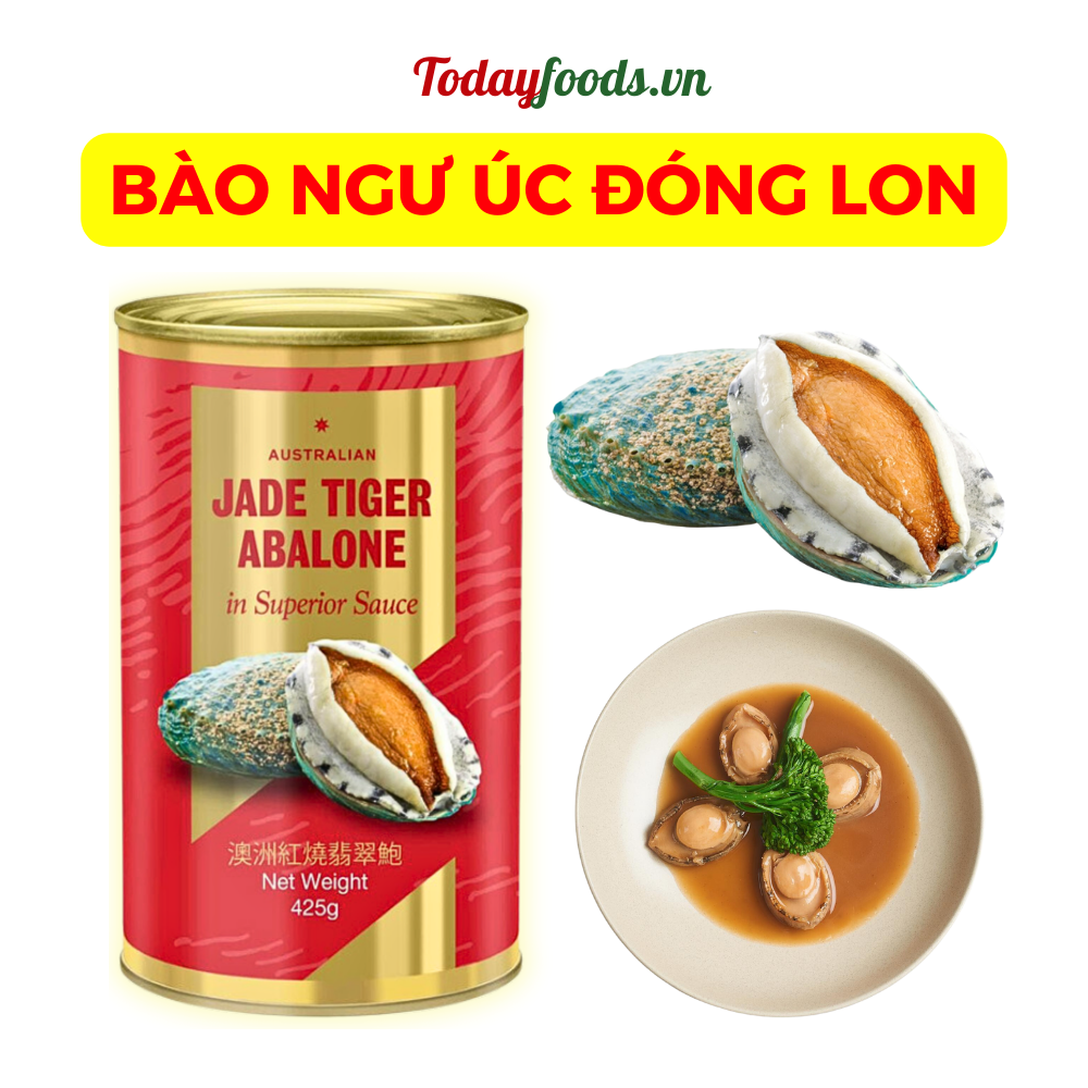 Bào Ngư Úc ăn liền Superior JADE TIGER lon 425G ( 4 Con) | Hàng chính hãng, chất lượng