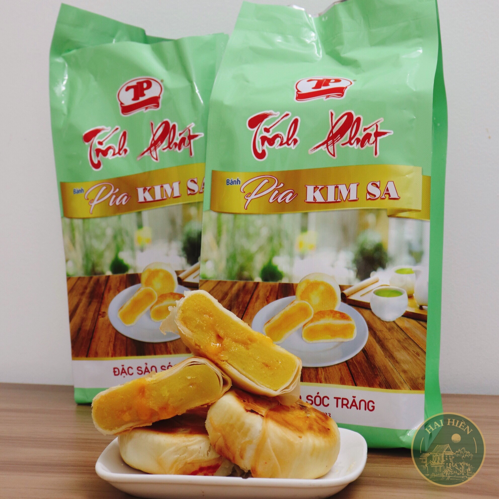 [HCM]Bánh Pía Lớn Kim Sa Tính Phát Túi 300g (4 cái/Túi) - Đặc sản Sóc Trăng đảm bảo an toàn vệ sinh thực phẩm