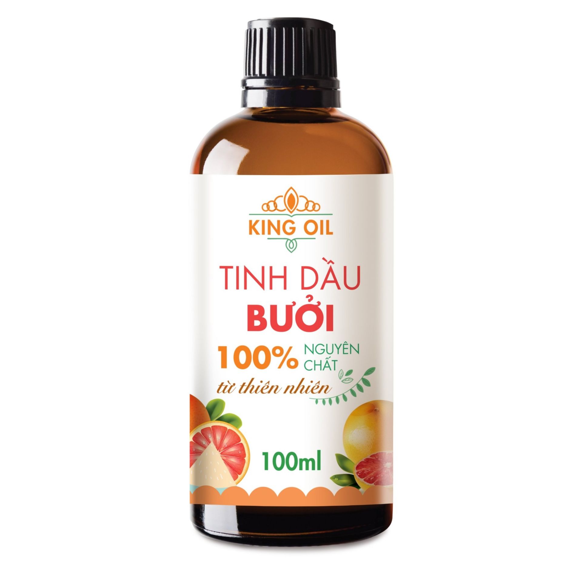 Tinh dầu Bưởi 100ml nguyên chất từ thiên nhiên, dưỡng tóc, chăm sóc tóc, giảm rụng, giảm hối đầu, kích thích mọc tóc, giúp óng mượt - KingOil