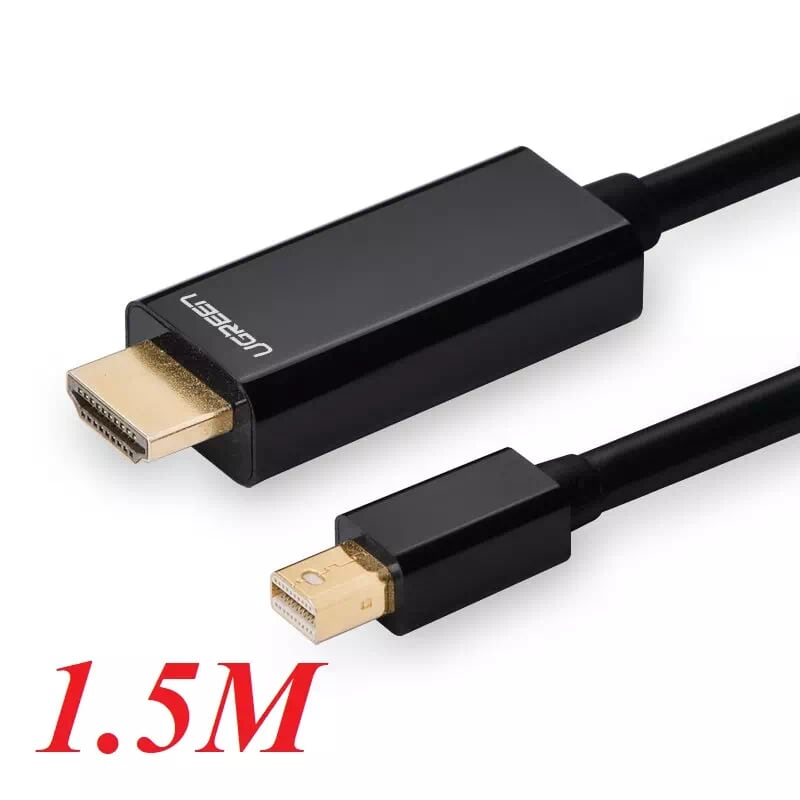 Ugreen 10450 1.5m màu đen cáp chuyển đổi mini dp sang hdmi hỗ trợ phân phải 1080p md101