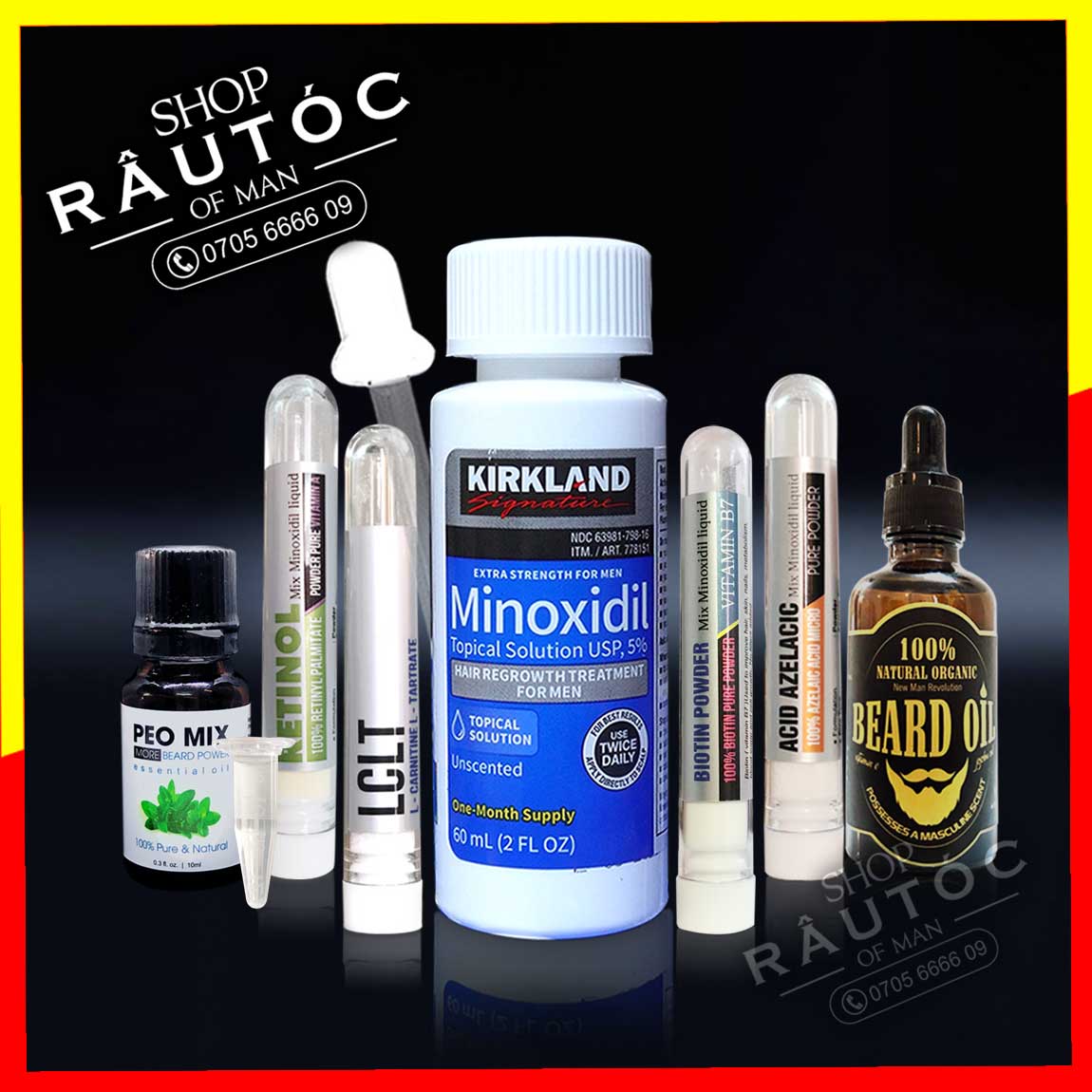 Dung dịch Minoxidil 5% mọc râu tóc