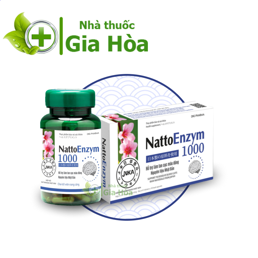 [HCM]Nattoenzym/ Nattoenzym 1000- Viên Uống Hổ Trợ Làm Tan Cục Máu Đông Nguyên Liệu Nhật Bản - Hộp 20Viên