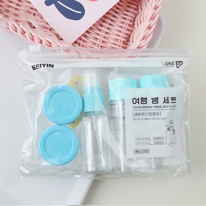 Bộ chiết mỹ phẩm 7 món mini Hàn Quốc - Bộ chiết Mỹ phẩm đi lịch