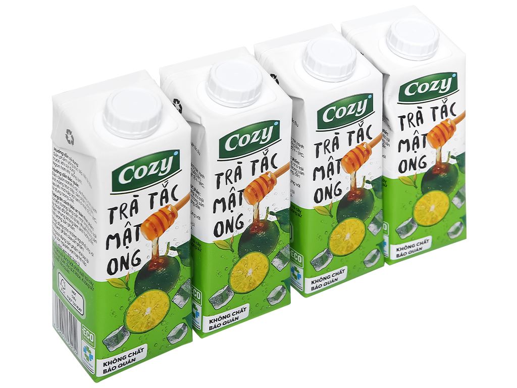 Cozy- lốc 4 hộp trà tắc mật ong cozy 225ml *4