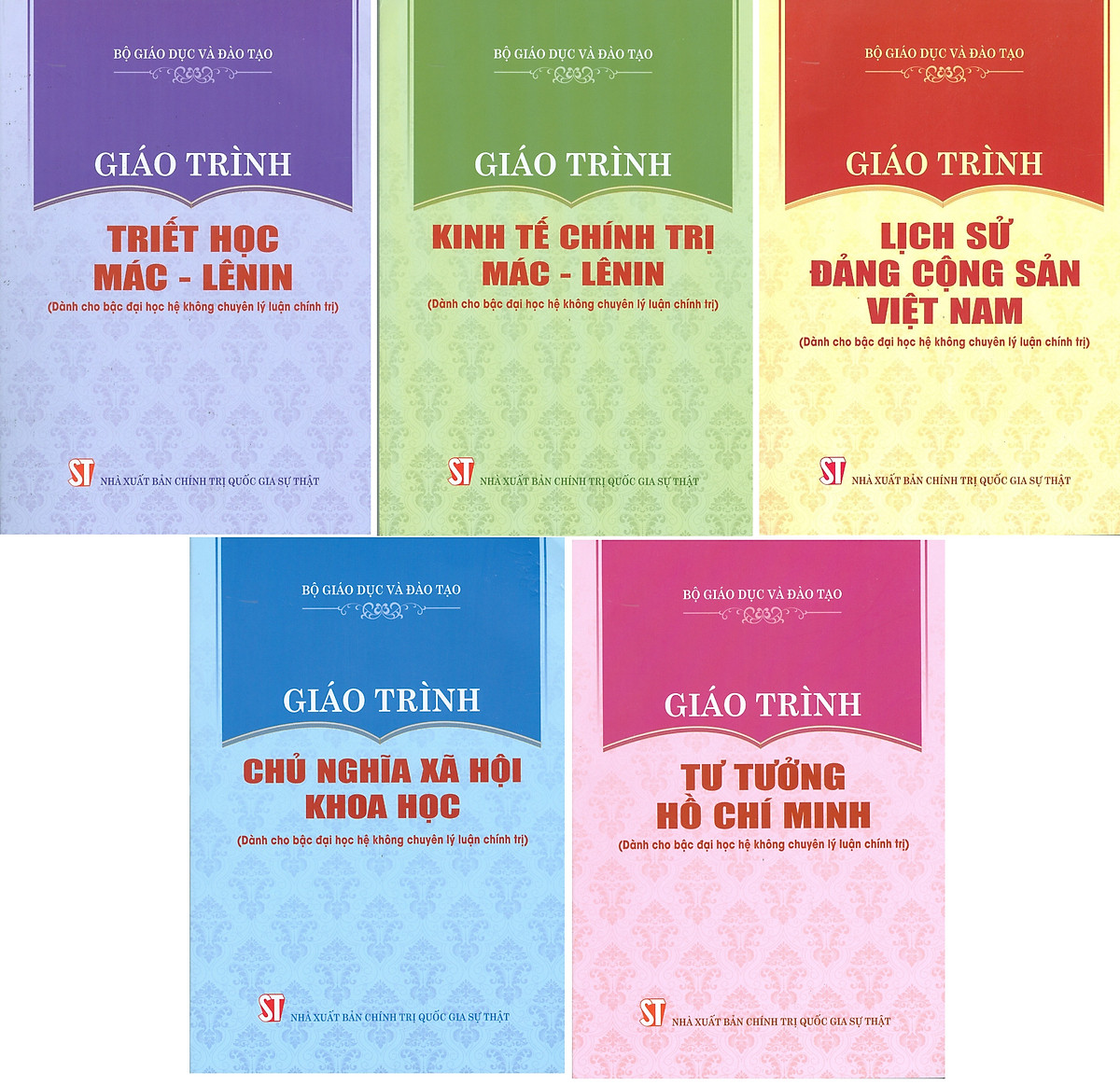 Sách - Combo 5 cuốn Giáo trình Triết học Mác Lênin Dành cho bậc Đại học hệ không chuyên Lý luận chính trị