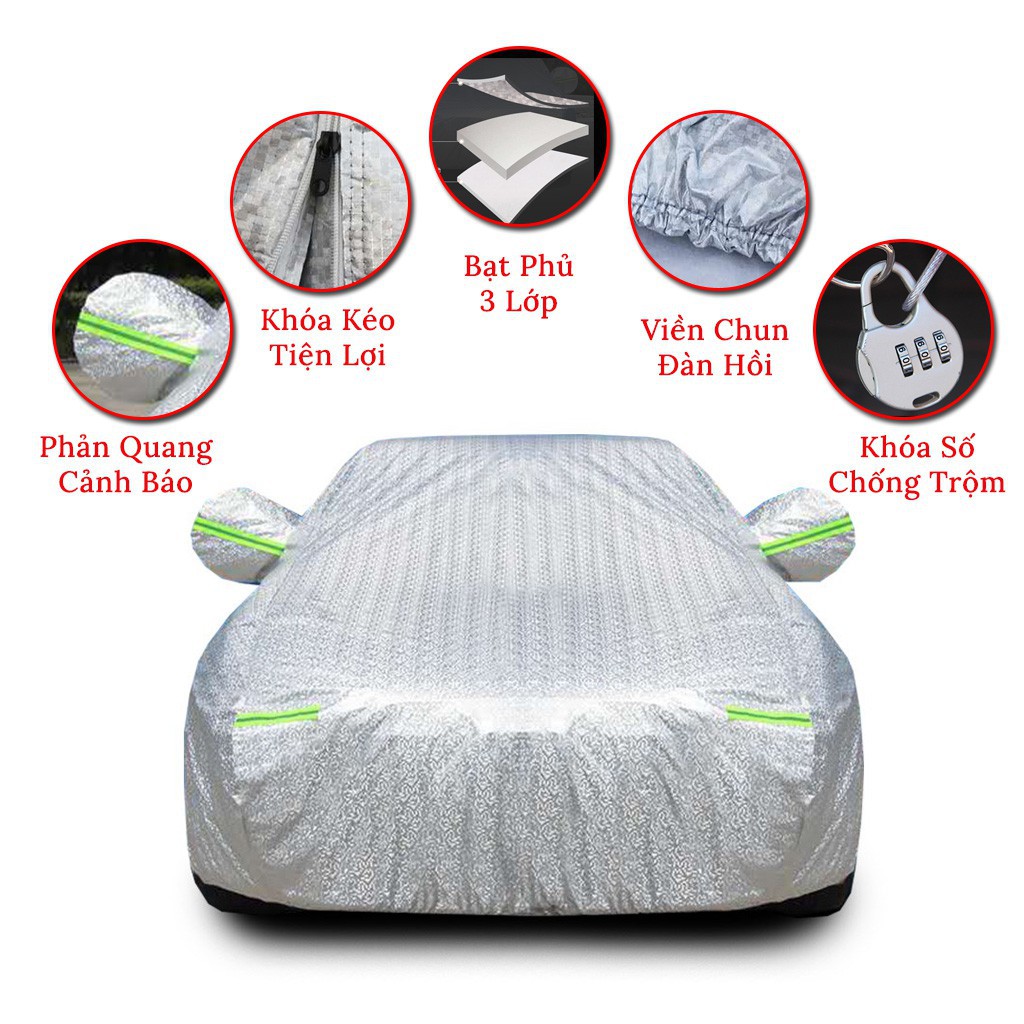 Bạt Phủ Xe Ô Tô tráng nhôm, vải dù Honda CRV, Brio, City, HRV, Accord, Civic, Jazz - Bình An Auto - Phụ Kiện Đồ Chơi Xe Hơi