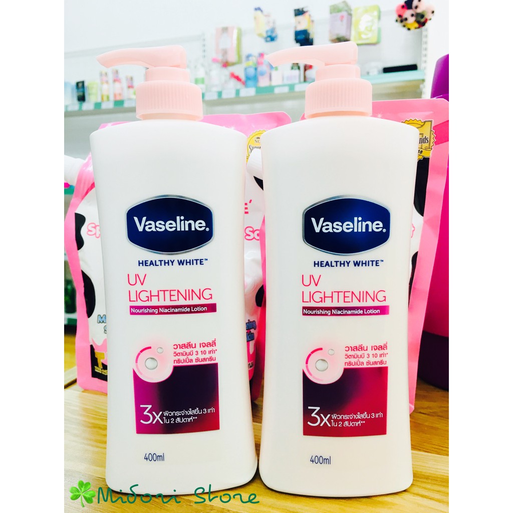 Sữa dưỡng thể trắng da chống nắng Vaseline 3x Healthy White 400ml