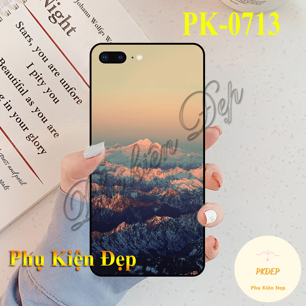 Ốp lưng Iphone 7 Plus viền đen in hình Phong Cảnh Đẹp