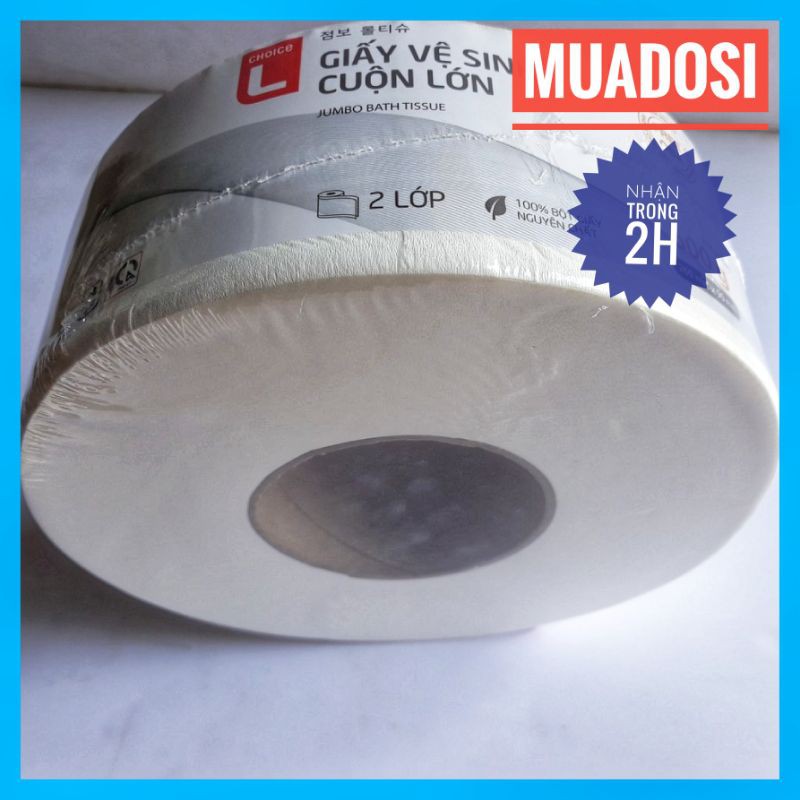 Giấy vệ sinh cuộn lớn 2 lớp 600g cao cấp